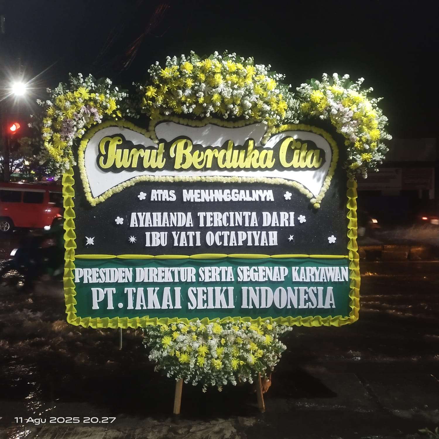 Papan Bunga Duka Cita